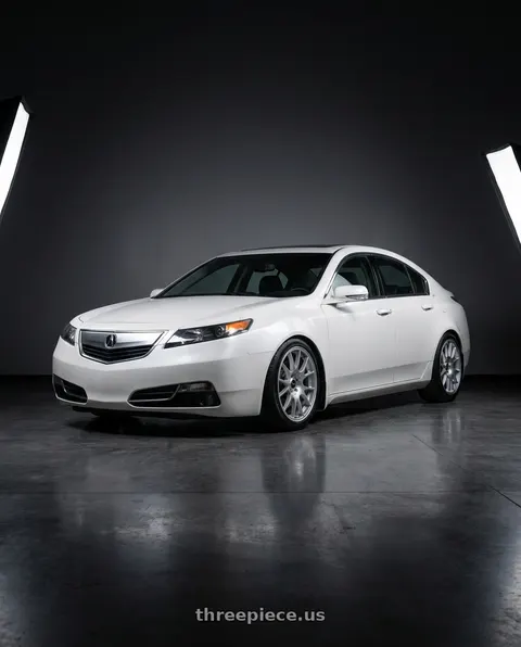 2013 Acura TL SH-AWD with Vors TR14 5x120 18x9 +35 Silver w Machined Ring wheels