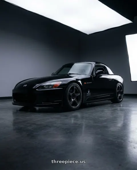 2000 Honda S2000 with Advan Racing TC4 5x114.3 17x8.5 +31 BLACK GUNMETALLIC & RING wheels