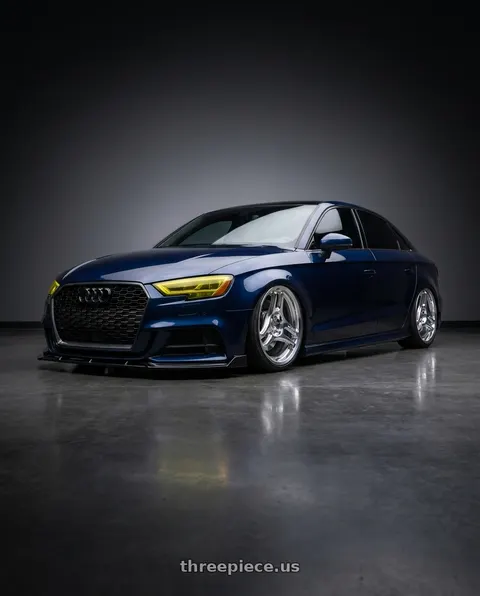 2018 Audi A3 with Motegi KOJIN 5x114.3 18x8.5 +35 Polished wheels