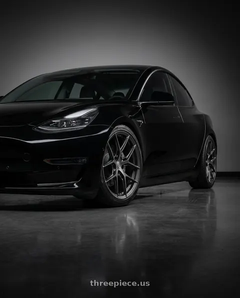 2019 Tesla Model 3 Performance with Avant Garde Wheels M580R 5X120 20x9 +38 Dark Graphite Metallic wheels