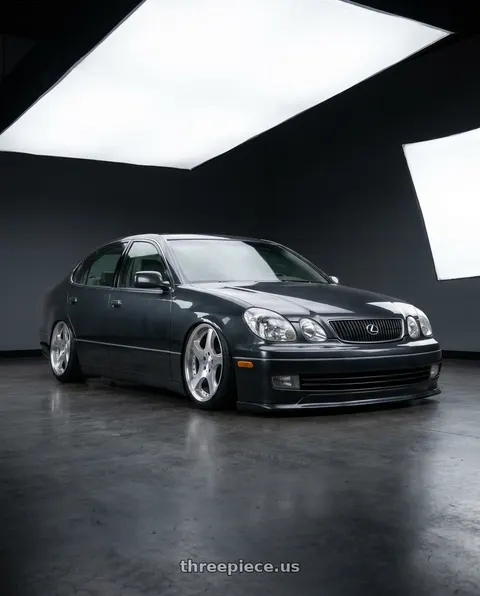 2003 Lexus GS300 with MRR VP3 5x114.3 19x9.5  +40 Silver Machine Face wheels