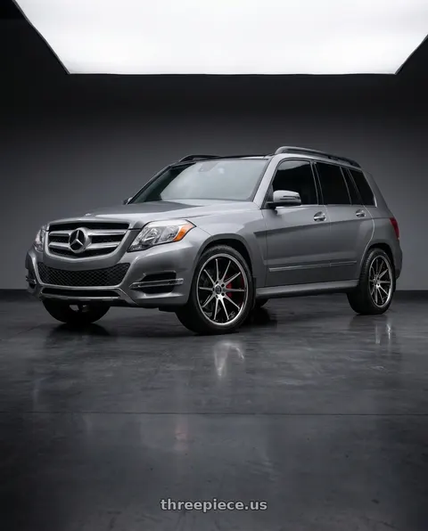 2015 Mercedes-Benz GLK350 4Matic with Rohana RC10 5x112 20x9+35 Machine Black/Chrome Lip wheels