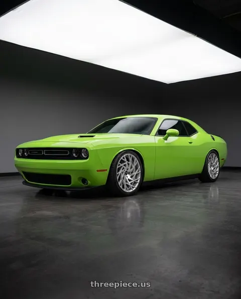 2023 Dodge Challenger with Strada Nido 5x115 22x9 +15 Brushed Face Silver wheels