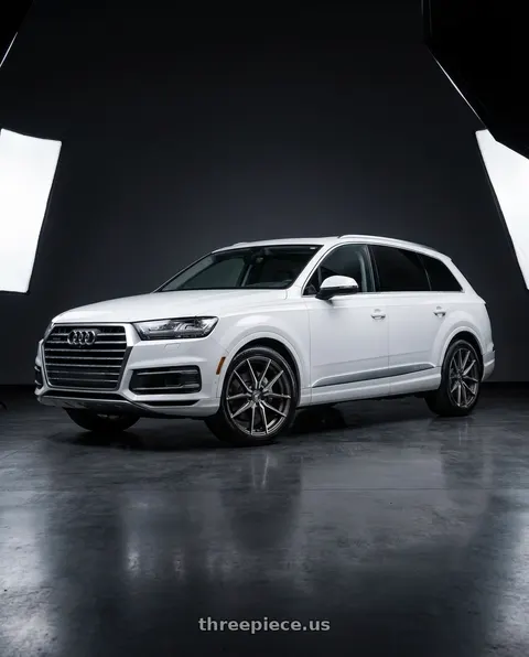 2019 Audi Q7 with TOUREN TR94 3294 5x112 19x8.5 +35 GLOSS GRAPHITE BRUSHED WITH DARK wheels