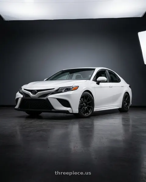 2021 Toyota Camry TRD with Konig Dekagram 5x114.3 19x8.5+43 Semi-Matte Black wheels
