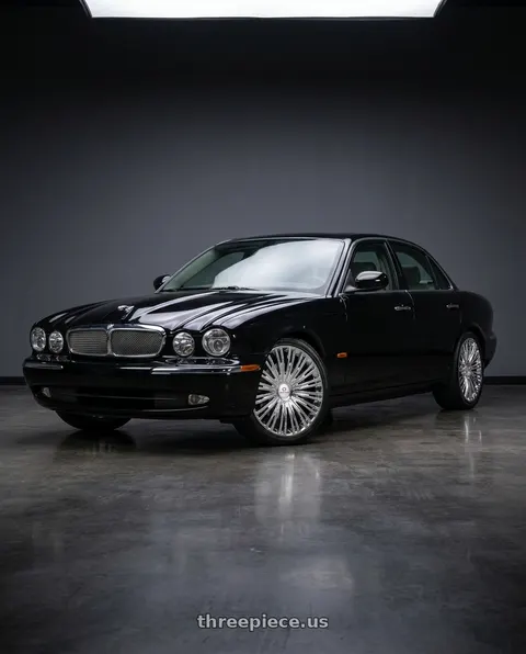 2014 Jaguar XJ with Cavallo CLV-48 5x108/5x114.3 20x8.5 +35 Nano Chrome wheels