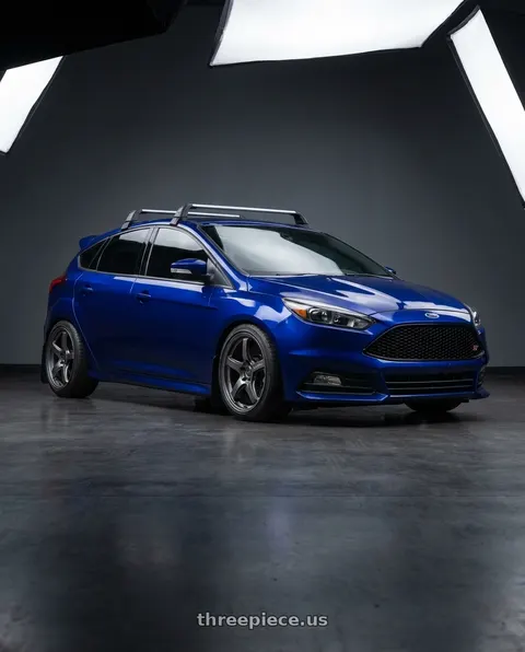 2016 Ford Focus ST with Gram Lights 57CR 5x108 18x8.5 +37 HS GUNMETALLIC wheels