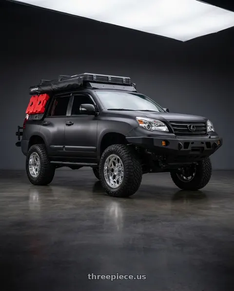 2012 Lexus GX460 with American Force N01 TERRA SS 6x139.7 20x9 0 Polished wheels
