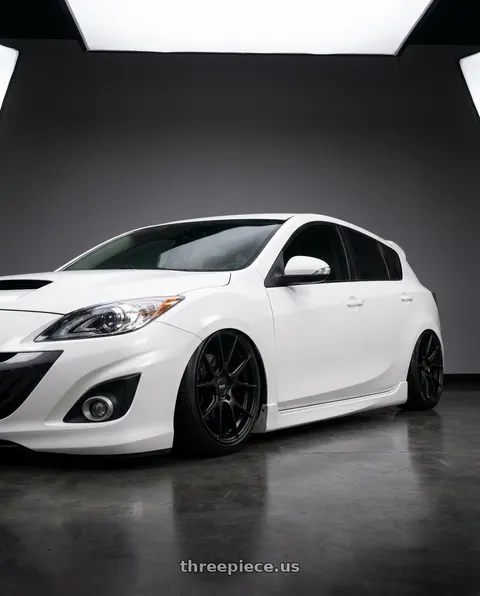 2012 Mazda 3 Mazdaspeed with Niche 1PC M117 MISANO 5X114.3 18X8 +42 MATTE BLACK wheels