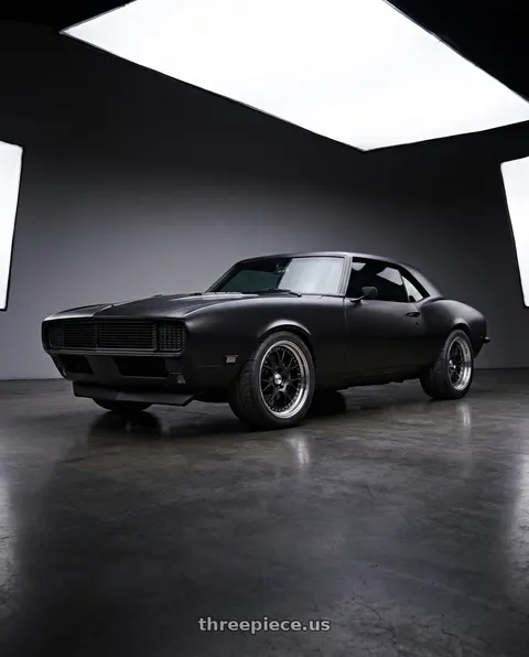 1968 Chevrolet Camaro with SSR Professor MS3 5x120.65 18x8.5+0 HP Disk Flat Black wheels
