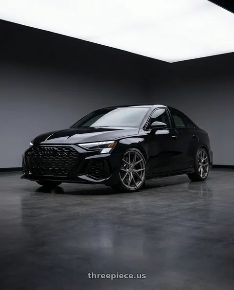2022 Audi RS3 with Niche 1PC M116 MISANO 5X112 19X9.5 +38 MATTE GUN METAL wheels