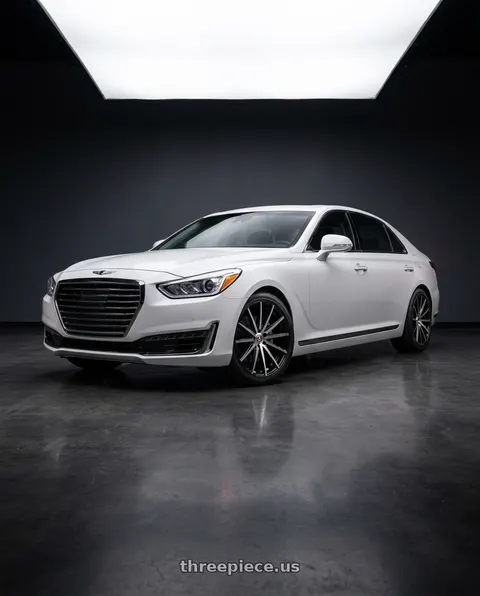 2018 Genesis G90 Ultimate with Spec-1 SP-69 5x114.3/5x120 20x8.5 +38 Gloss Black & Machined & Undercut wheels