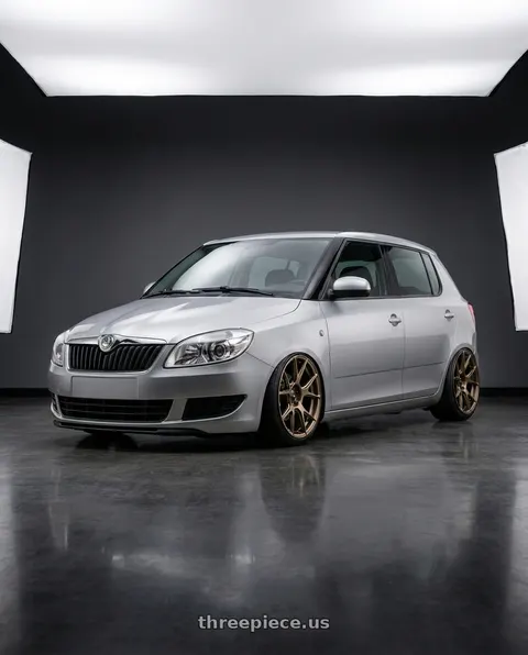2012 Skoda fabia with Konig Ampliform 5x114.3 19x10.5+23 Gloss Bronze wheels