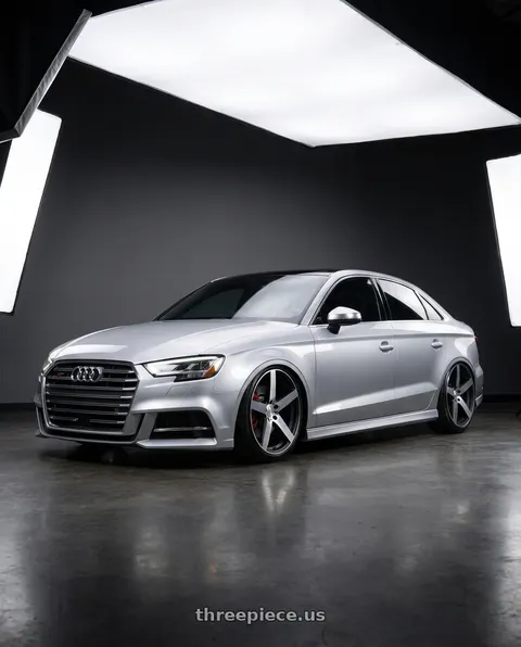 2016 Audi S3 with RAVETTI M13 5X112 20x10 +40 SATIN BLACK MACHINED wheels