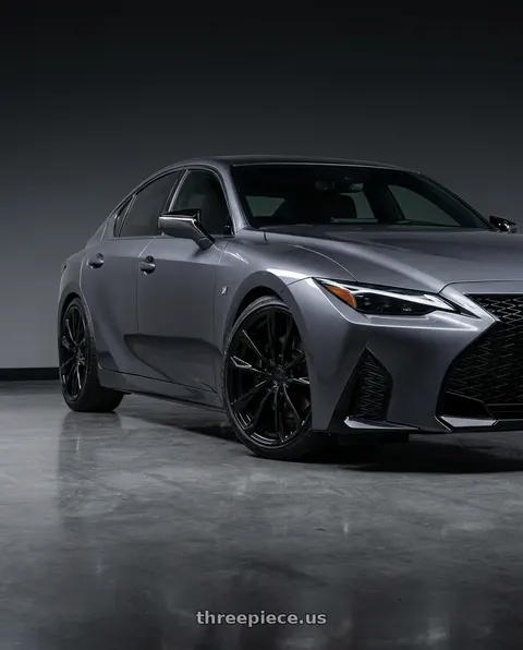 2021 Lexus IS350 F Sport with Avant Garde Wheels M520R 5X114.3 20x9 +32 Gloss Black wheels