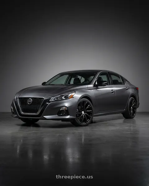 2019 Nissan Altima SR with RedBourne NOBLE 5X120 20X9.5 +32 DOUBLE BLACK - MATTE BLACK W/ GLOSS BLACK FACE wheels