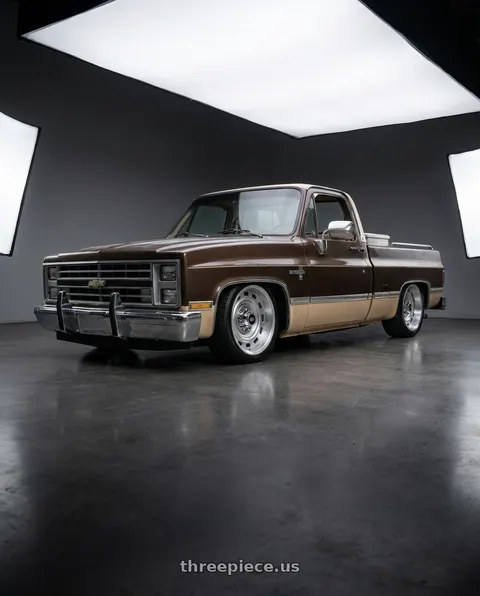 1984 Chevrolet C10 with Vision American Muscle 54 Cheyenne 6x139.7 22x9+25 wheels