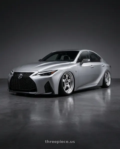2024 Lexus IS300 F Sport Design with Work Meister S1 3P 5x114.3 19x9.5+36 O Disk Bright Buff Finish wheels