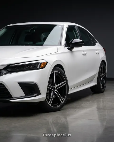 2026 Honda Civic Sport with Vision Street-Designs 469 Boost 5x114.3 16x7+38 Gloss Black Machined Face wheels