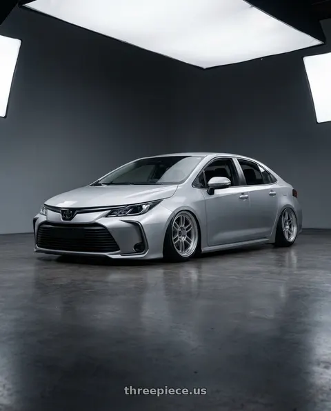 2019 Toyota Corolla with Enkei RPF1 5x100 18x8+35 Silver wheels