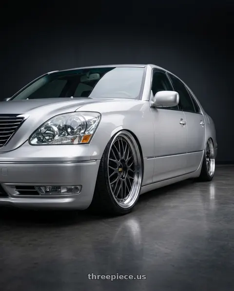 2005 Lexus LS430 with BBS LM 5x114.3 18x9.0+42 Diamond Black wheels