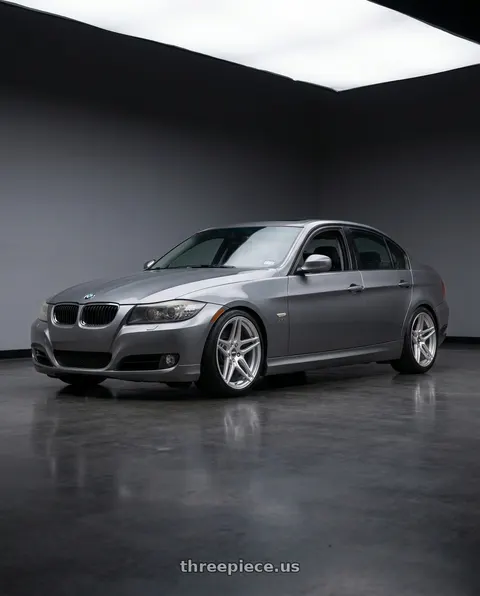 2011 BMW 328i xDrive with ESR Wheels RF15 5x120 18x9.5 +22 Brushed Hyper Silver wheels
