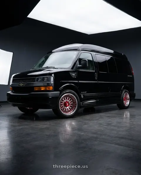 2011 Chevrolet Express 2500 LS with Fittipaldi Offroad FA16MC 8x165.1 17x9 +18 Mirror Coat wheels
