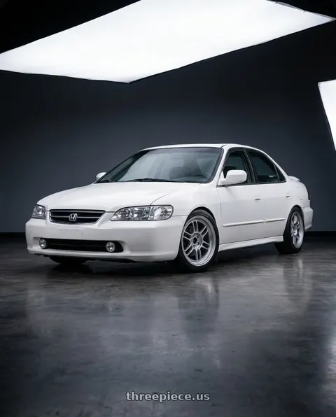 2001 Honda Accord with Enkei RPF1 4x100 17x7+43 Silver wheels