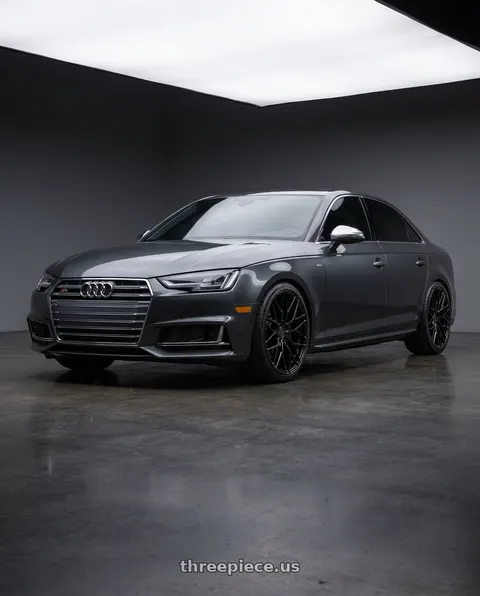 2015 Audi S4 with Avant Garde Wheels M520R 5X112 19x8.5 +35 Gloss Black wheels