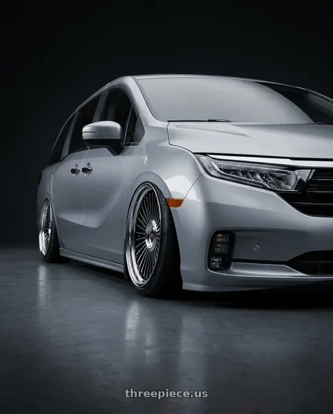 2024 Honda Odyssey with Work Emitz Black Polish 5x120 20x8.0 +45 wheels