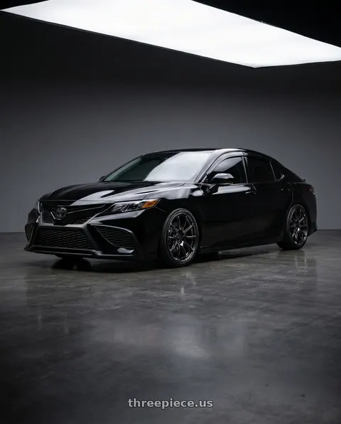 2023 Toyota Camry TRD with Advan Racing RSIII 5x114.3 19x8.5 +45 BLACK CHROME wheels