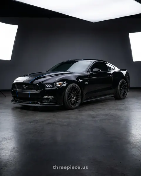 2017 Ford Mustang GT with Forgestar F14 Beadlock 5x120 15x10 +45 Satin Black wheels
