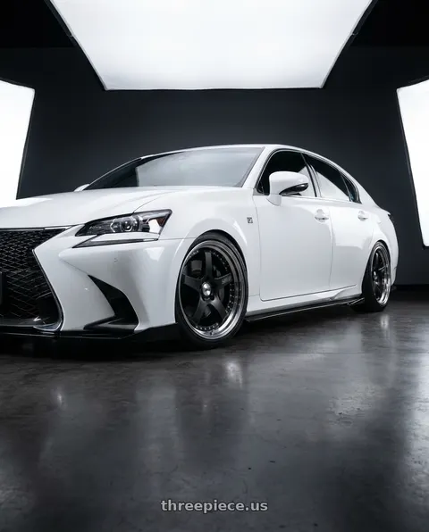 2018 Lexus GS350 F Sport with SSR Professor SP4 4X100 18X9.5 0 HP Disk Flat Black wheels