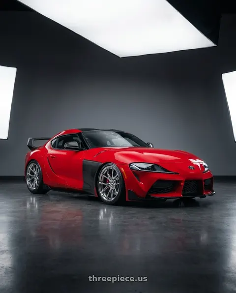 2021 Toyota GR Supra with ESR Wheels RF2 5x112 19x9.5 +22 Chrome wheels