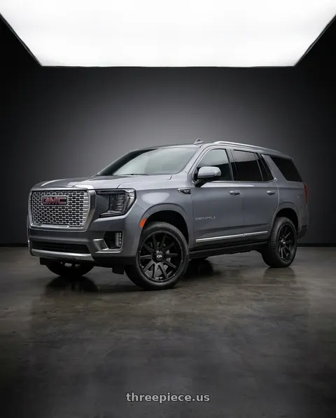 2021 GMC Yukon Denali with Ion Type 143 6x139.7 20x9+0 Matte Black wheels