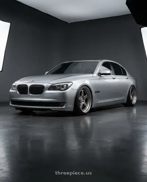 2012 BMW 750i with Rotiform 1PC R903 TUF 5X112 21X9.5 +30 SATIN TITANIUM wheels