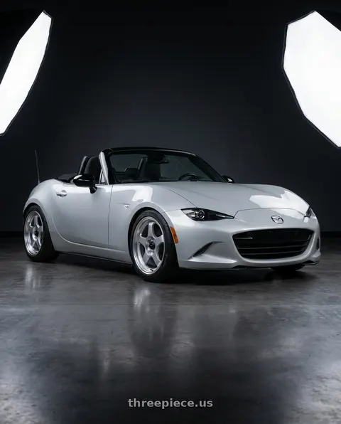 2015 Mazda MX-5 Miata with Vors SP1 4x100/4x114.3 16x7  +38 Silver Machine Face Lip wheels