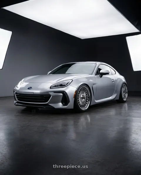 2022 Subaru BRZ with Work Emitz Black Polish 5x100 19x7.5 +45 wheels