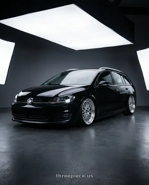 2014 Volkswagen Golf with BBS LM 5x114.3 17x7.5+38 Diamond Silver wheels