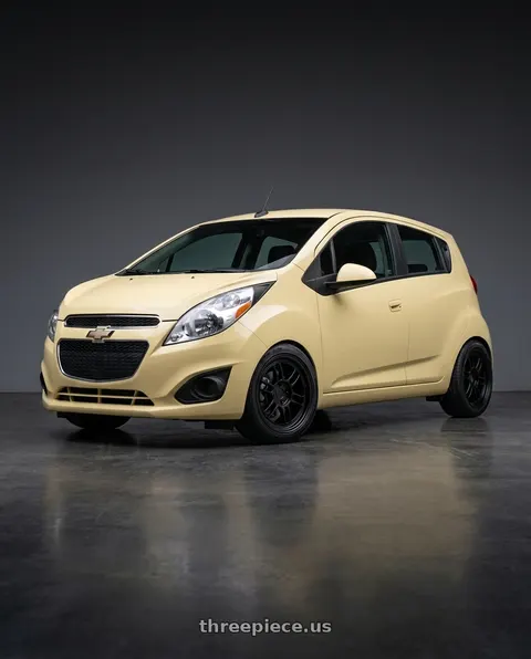 2015 Chevrolet Spark LS with Enkei RPF1 4x100 15x8+28 Black wheels