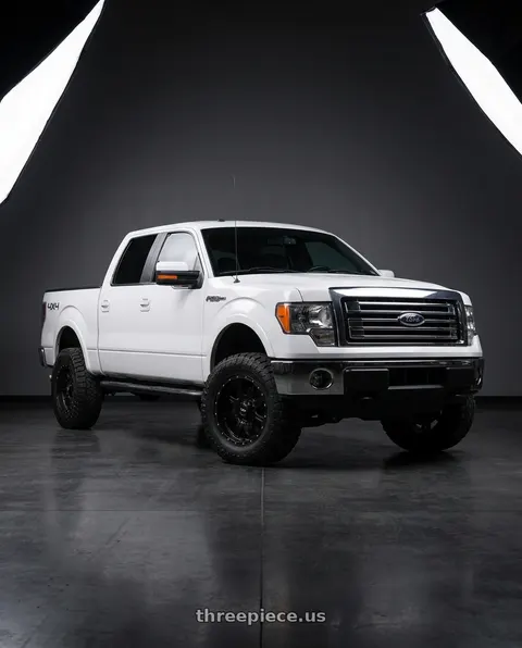 2012 Ford F-150 Lariat with G-FX TM-5 6x135/6x139.7 18x9+12 Matte Black wheels