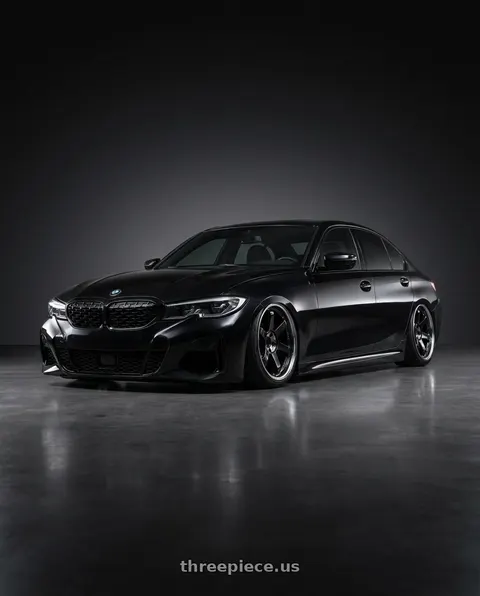 2020 BMW M340i with Volk Racing TE37SL 5x112 19x10.5 +35 DIAMOND BLACK wheels