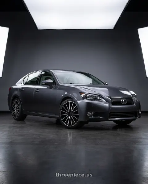 2013 Lexus GS350 with RAVETTI M18 5X114.3/5X120 18x8 +38 BLACK MACHINED FACE wheels