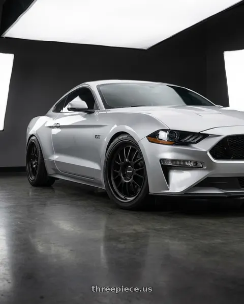 2018 Ford Mustang with Klutch SL14 5x114.3 18x9.5  +35 Matte Black wheels