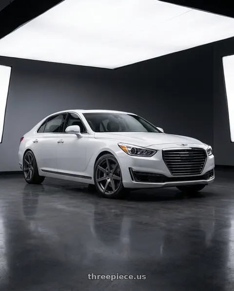2018 Genesis G90 Ultimate with Rohana RC7 5x114.3 20x9+32 Matte Graphite wheels