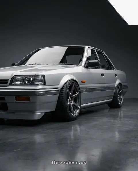 1990 Nissan Skyline GTS with Kansei K11G Tandem 5x114.3 18x10.5 12 Gunmetal wheels