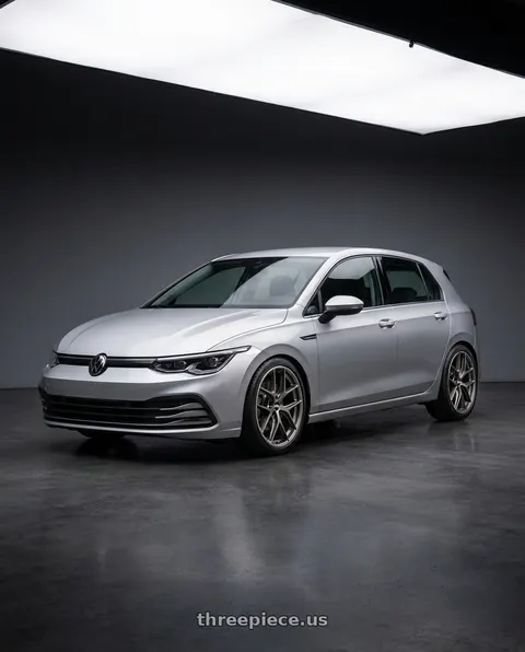 2024 Volkswagen Golf R with BBS CC-R 5x112 19x8.5+44 Satin Platinum wheels