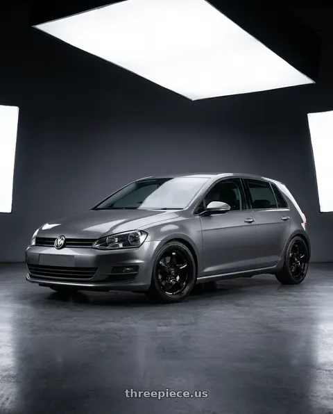 2015 Volkswagen Golf with WedsSport RN-05M 5x112 18x8.0+45 Gloss Black wheels