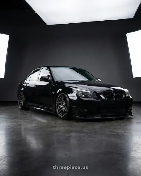 2007 bmw 535i with Forgestar F14 5x120.65 19x9.5 +50 Gloss Anthracite wheels