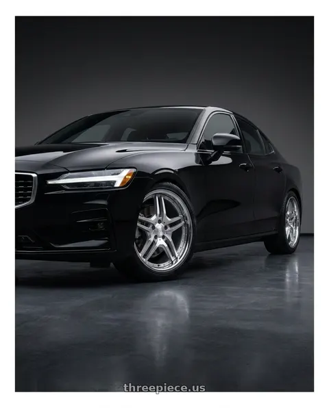 2020 Volvo S60 T6 R-Design with MRR RW2 5x108 19x8.5  +35 Silver Machine Face Chrome Lip wheels